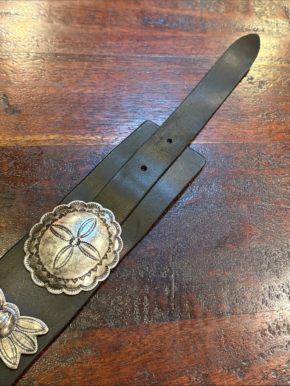 Ralph Lauren Collection Black Leather Western Concho Belt size Small - Picture 14 of 16